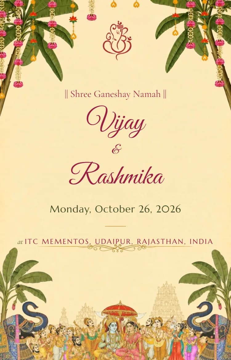 Temple Theme invitation preview