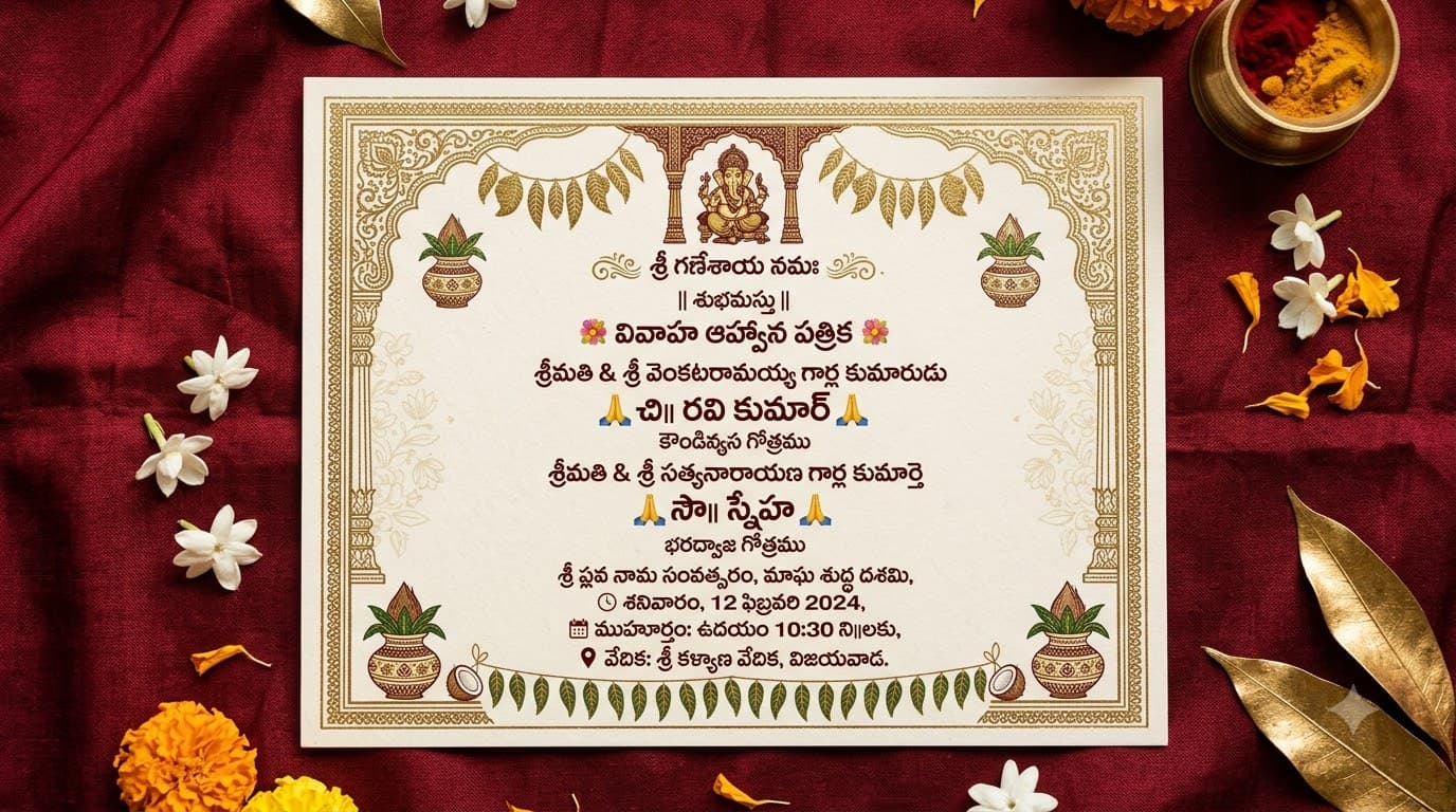 traditional card sample